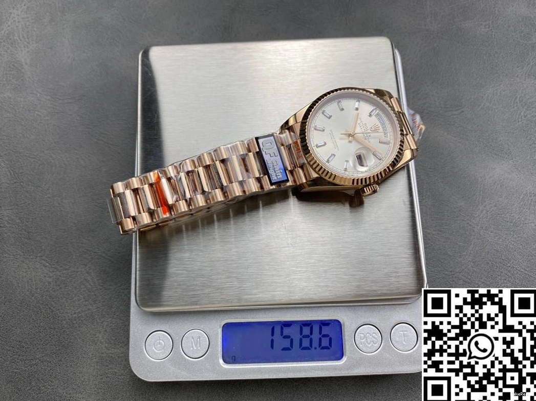 QF Rose Day Gold M228235-0004 v5 Date Dial Rolex Steel Factory Tungsten Silver 1225